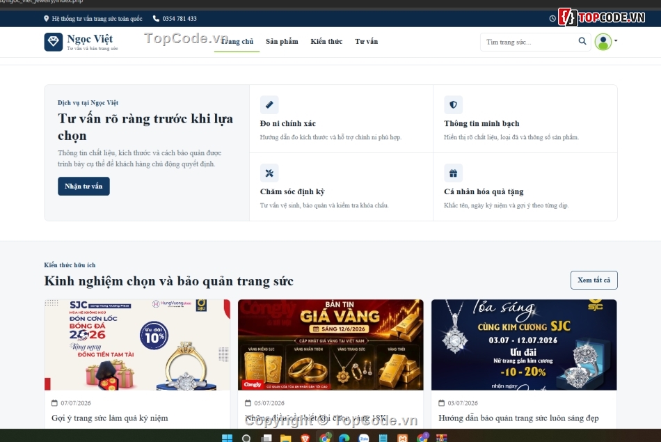 tư vấn,web tư vấn,web trang sức